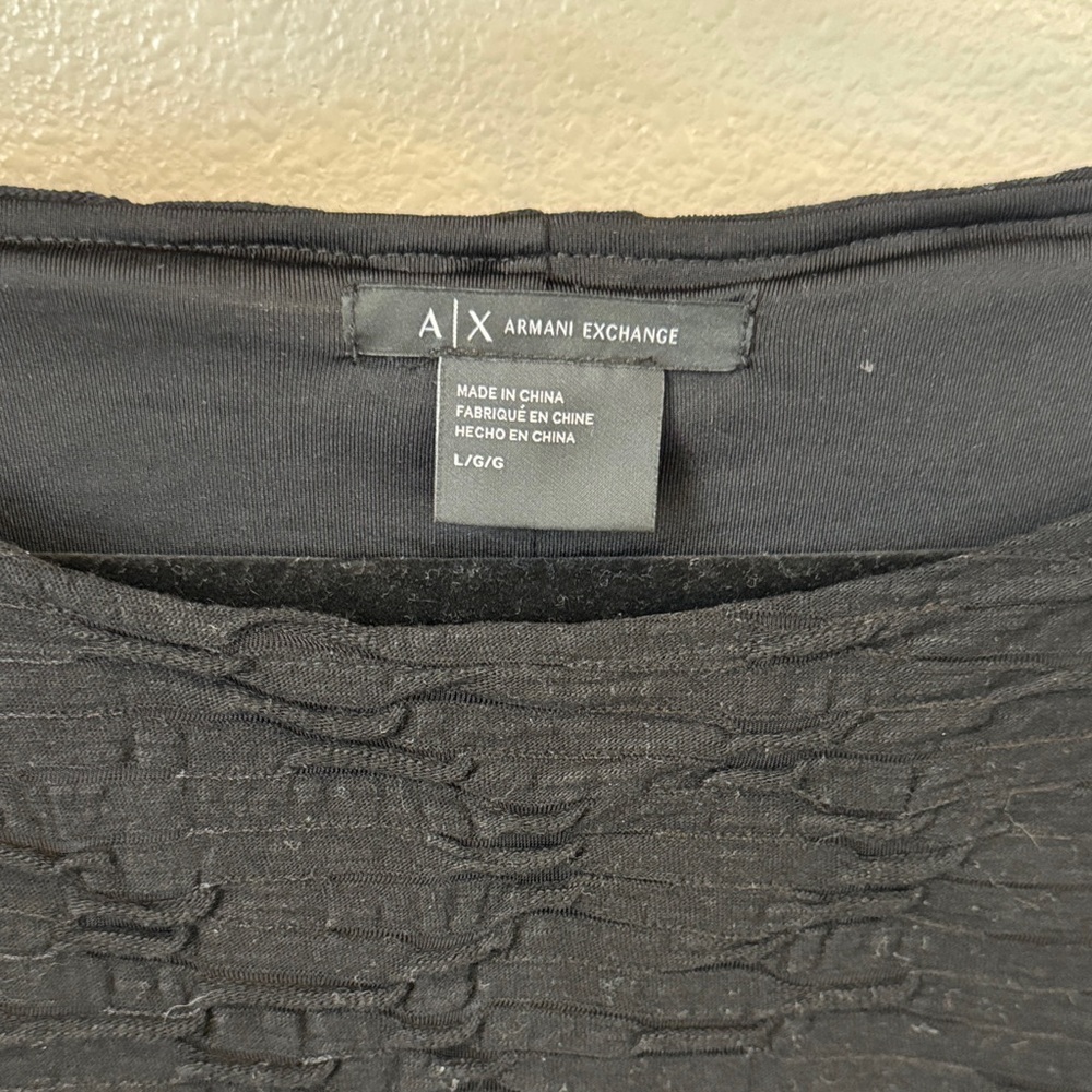 A/X Armani Exchange Black Long Sleeve Dress